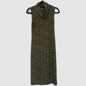 Vintage Cowl Neck Midi Dress